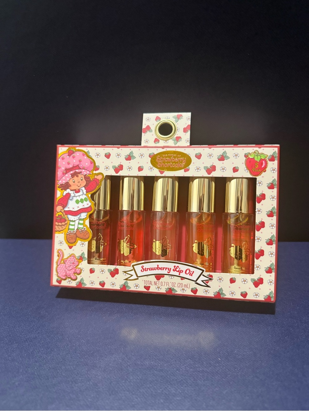 Strawberry Lip Oil Set - Hydrating Glossy Shine (5 Pack)
